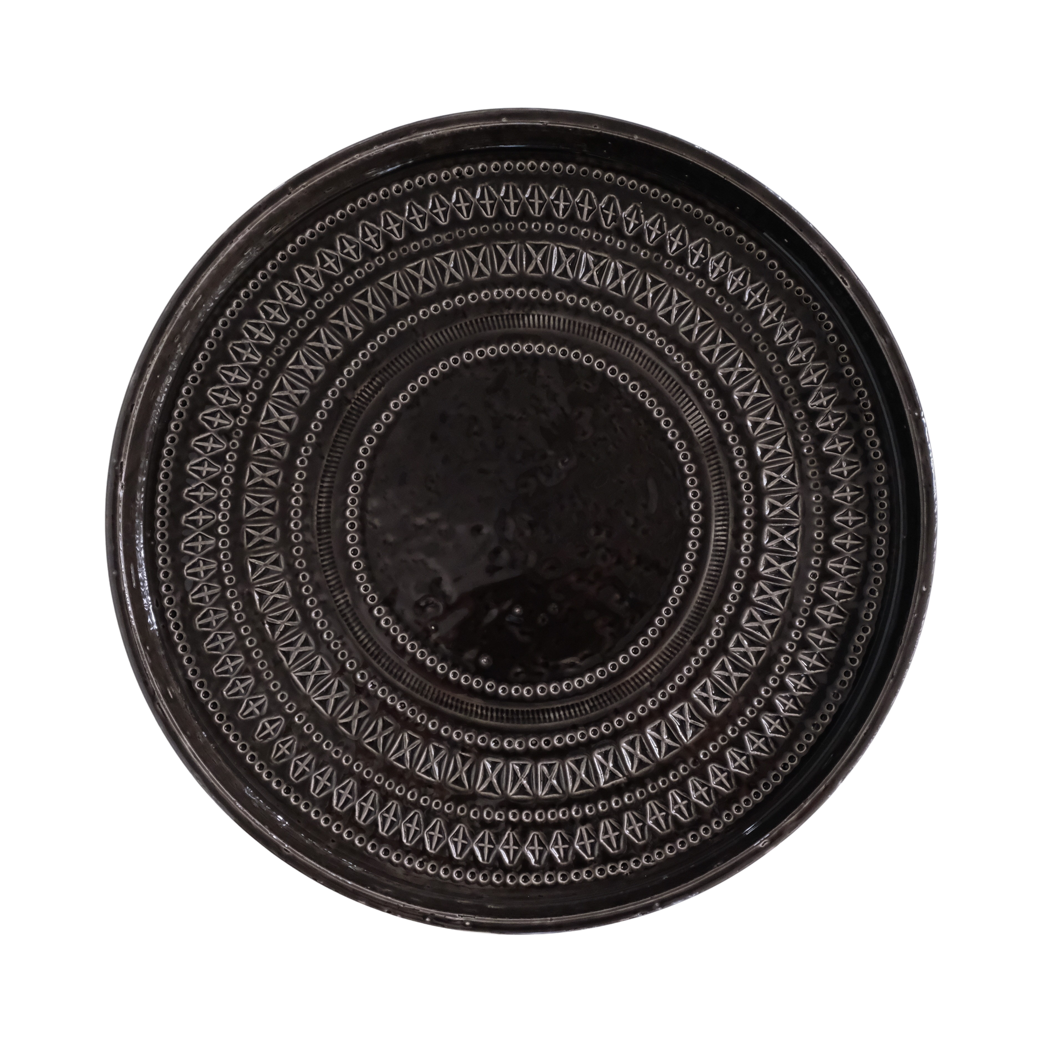 85801 Bitossi RIMINI TEMPESTA Decorative plate Diam.37cm