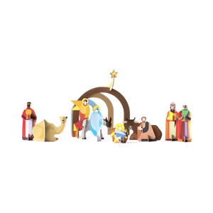 89958 STUDIO ROOF CHRISTMAS CRIB NATIVITY SET