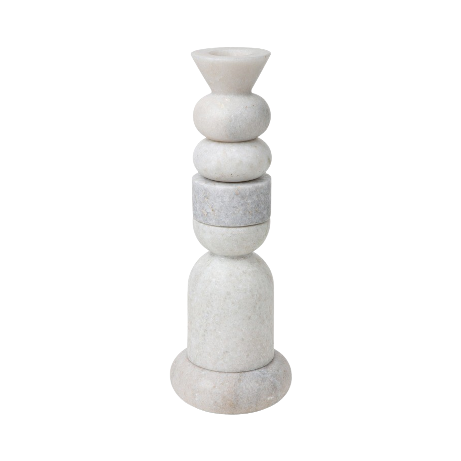 90116 Tom Dixon STONE Set of 5 stackable candelholders