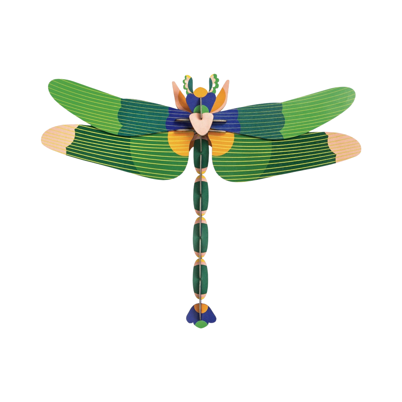 91043 STUDIO ROOF GREEN DRAGONFLY WALL ART W.47CM