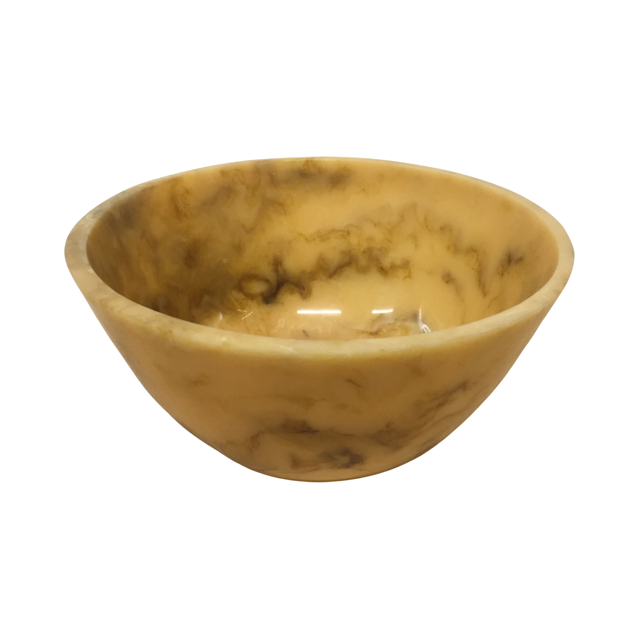 91569 AMBER DECORATIVE BOWL DIAM.26CM