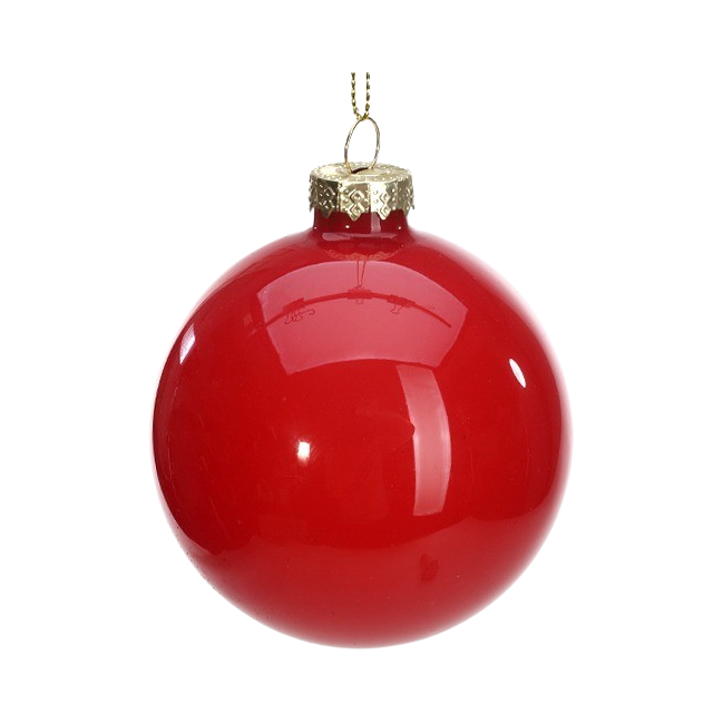 91684 RED CHRISTMAS BAUBLE