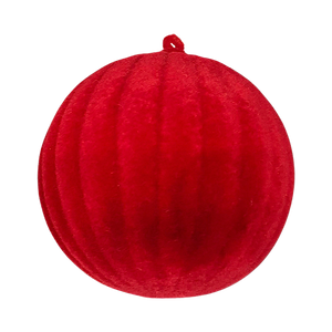 91706 FLOCKED CHRISTMAS BAUBLE