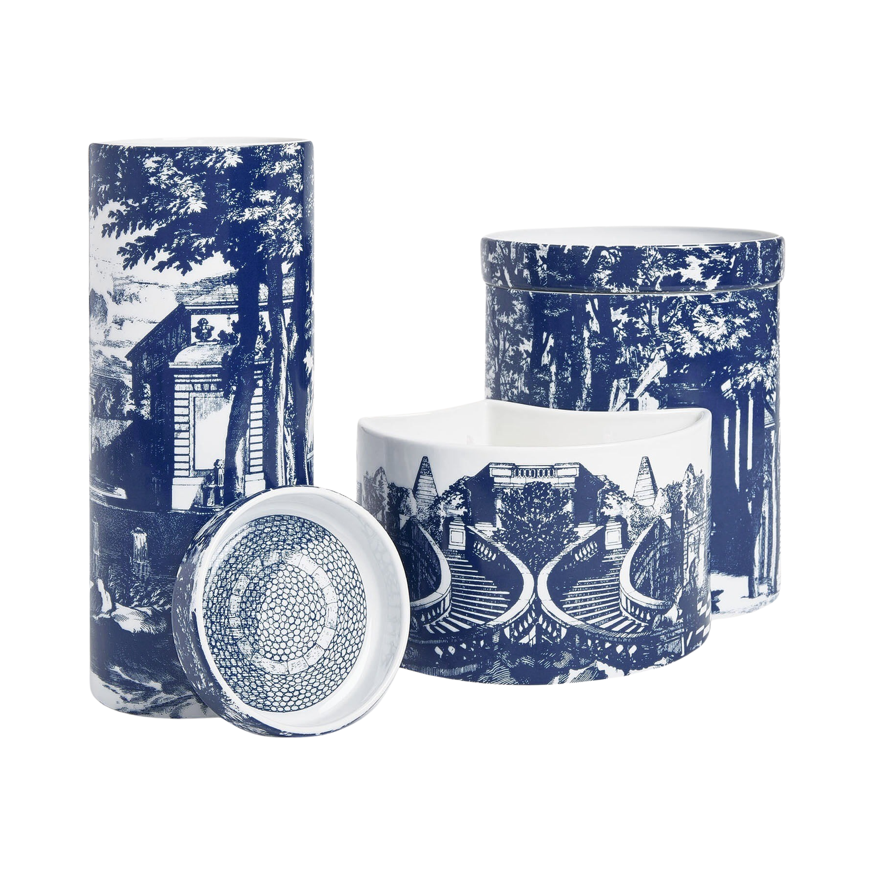 92532 FORNASETTI GIARDINO SETTECENTESCO SET OF THREE SCENTED CANDLES