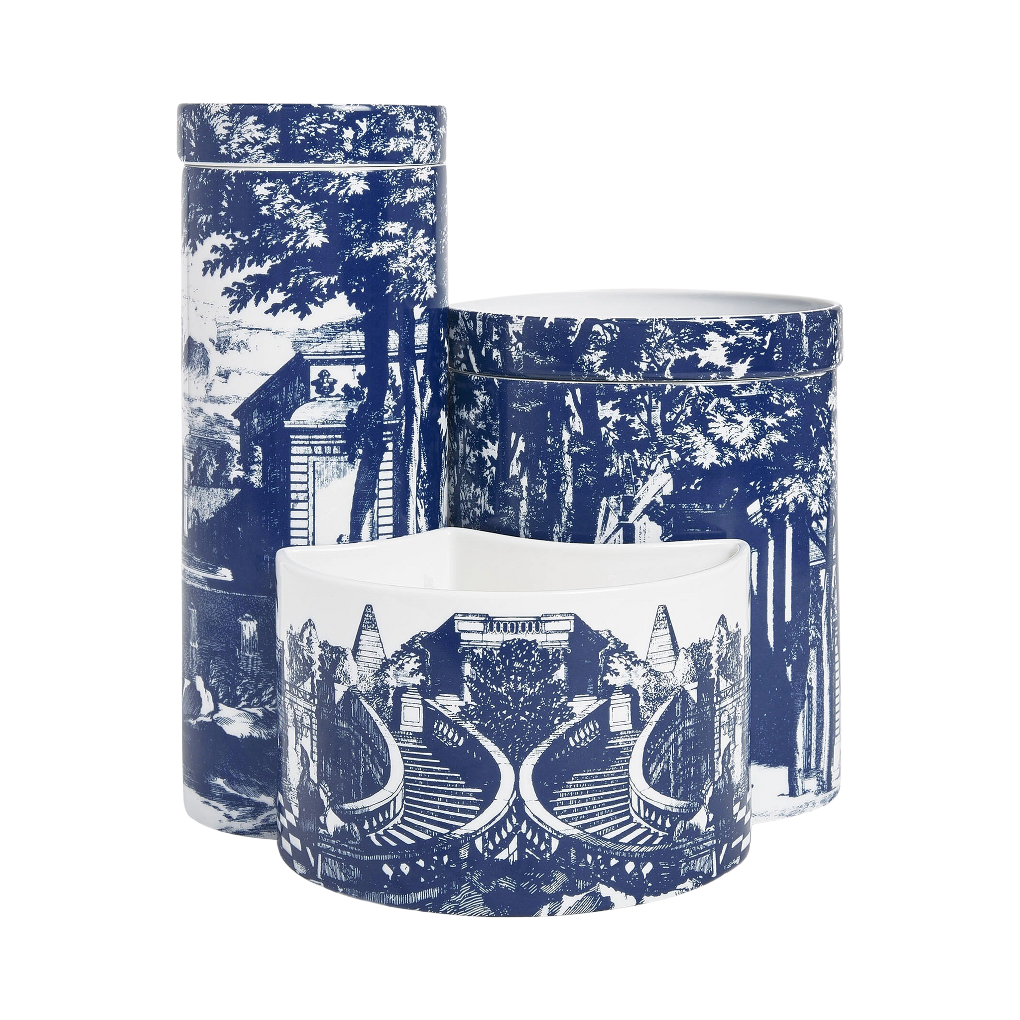 92532 FORNASETTI GIARDINO SETTECENTESCO SET OF THREE SCENTED CANDLES