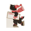 96646 ARCHIVIST SKATING SCOTTY DOG GREETING CARD AND ENVELOPE