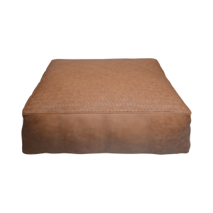 82561 BRAID Leather pouf