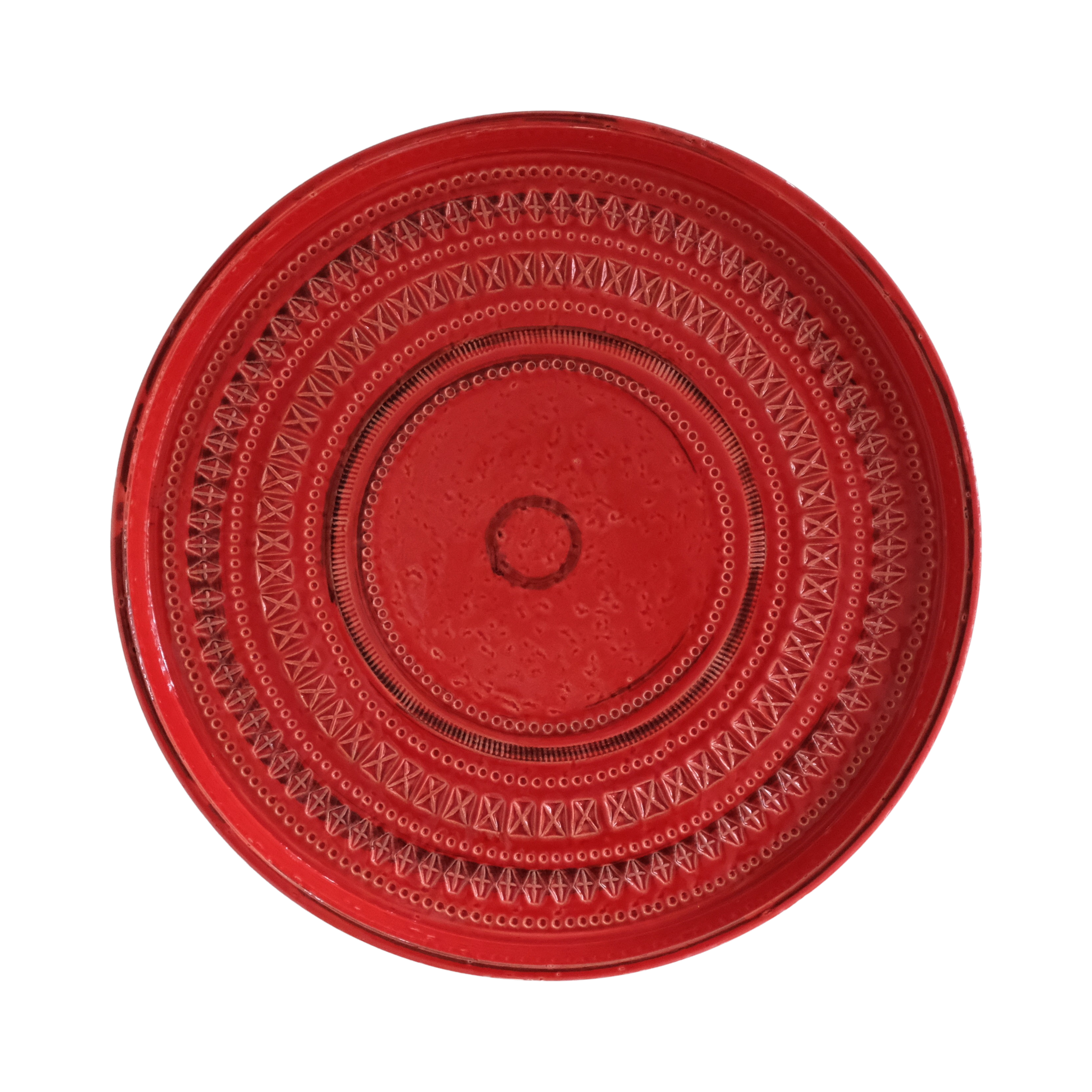 85805 Bitossi RIMINI ROSSO Decorative plate Diam.37cm