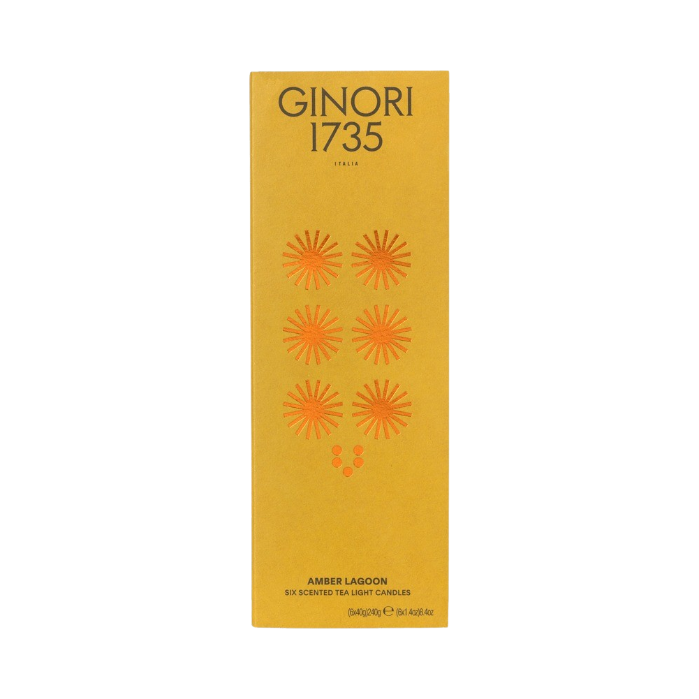 88530 Ginori 1735 AMBER LAGOON Pack of 6 tealights