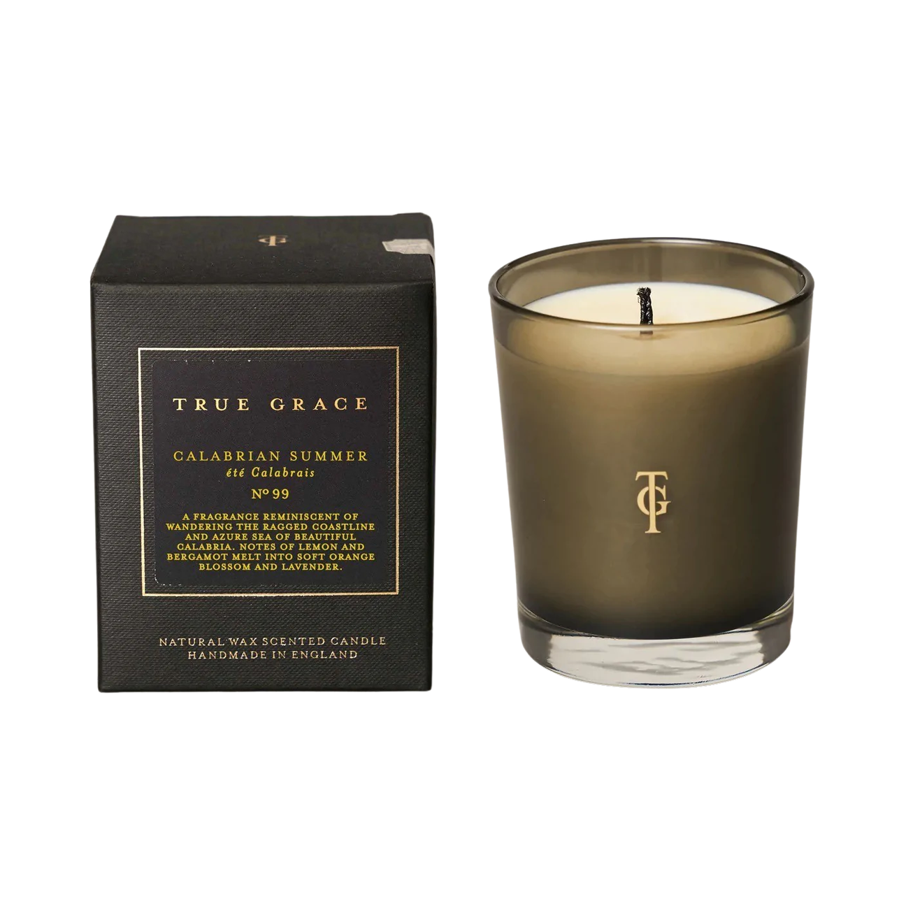 89121 True Grace MANOR "Calabrian Summer" scented candle.